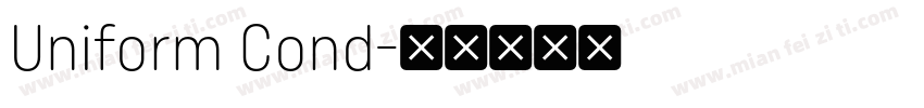 Uniform Cond字体转换
